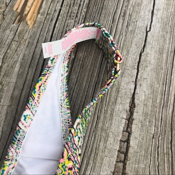 Victoria’s Secret Triangle Bikini Top Circle Ring Center Paisley Print - Picture 8 of 8